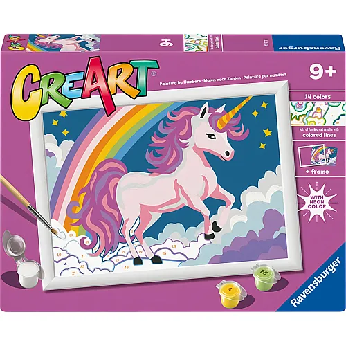 Malen nach Zahlen - Pinkes Einhorn