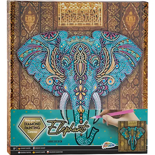 Grafix Diamond Painting Leinwand Elefant