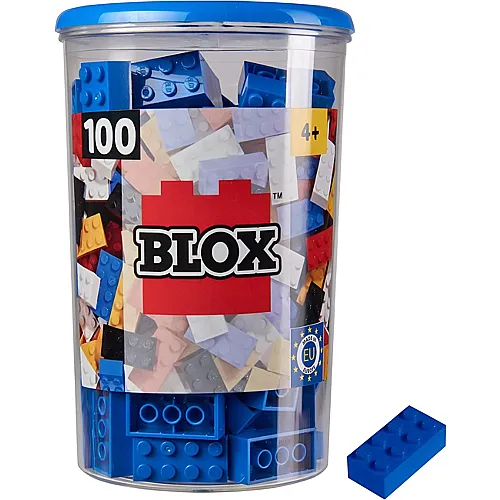 Androni Blox 8er Bausteine in Dose Blau (100Teile)
