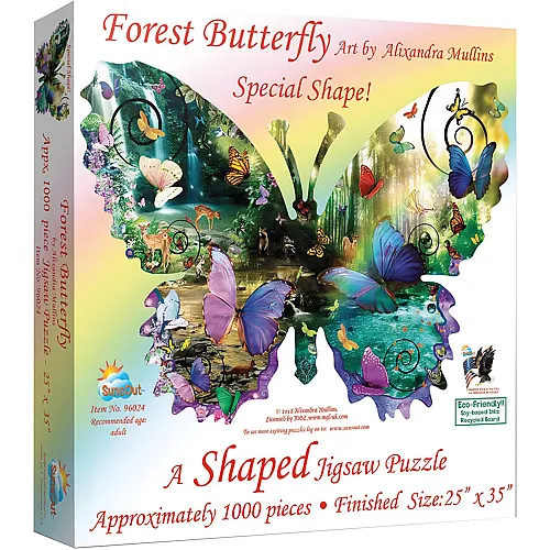 SunsOut Puzzle Alixandra Mullins Forest Butterfly - 1000 Teile