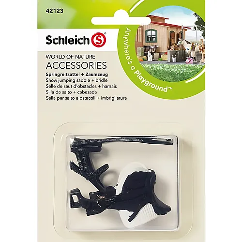 Schleich Horse Club Springreitsattel & Zaumzeug