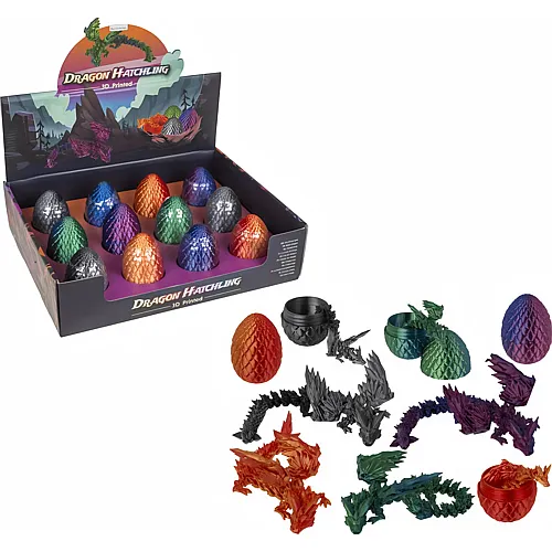 Sombo 3D-gedruckter Drache mit Ei 12 St�ck im Display