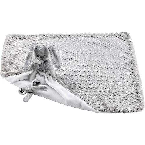 Nattou Kuscheldecke Hase Lapidou mit Schnullerhalter Grau/Weiss