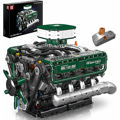 V8 Motor Bausatz mit Batteriebox 10182