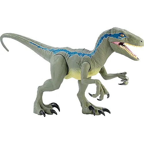 Mattel Dino Rivals Jurassic World Riesendino Velociraptor Blue