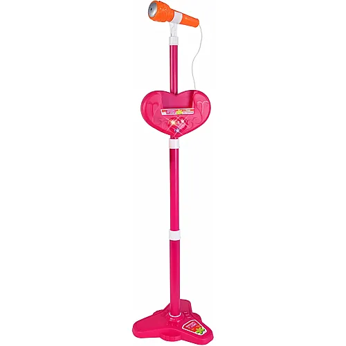 Bontempi Standmikrofon mit MP3 Anschluss pink