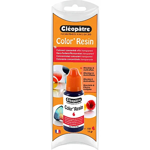 Cleopatre Color'resin � Transparente Harzfarbe 15g Rot