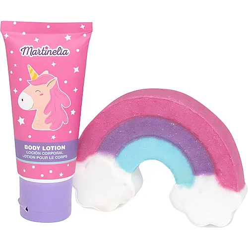 Martinelia Einhorn Badeset mit Badebombe & Lotion
