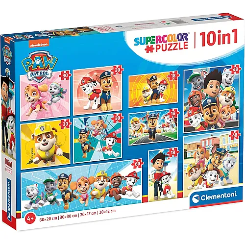 Clementoni Puzzle Supercolor 10in1 Paw Patrol