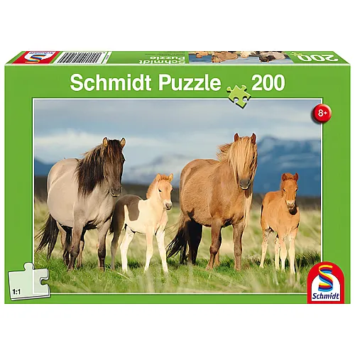 Schmidt Puzzle Pferdefamilie (200Teile)