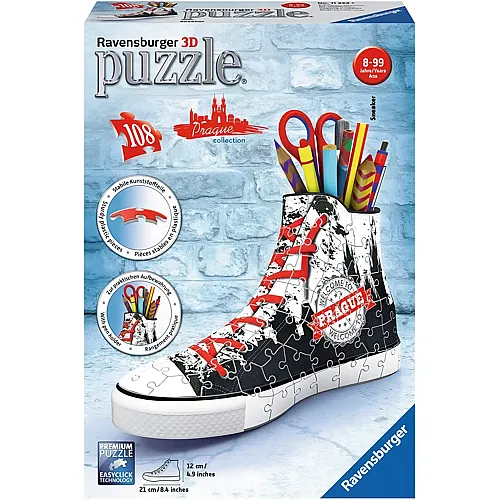 Ravensburger Puzzle 3D Sneacker Prag - 108 Teile