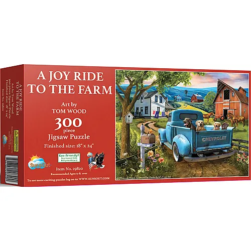 SunsOut Puzzle Tom Wood Auf dem Weg zum Bauernhof - 300 Teile
