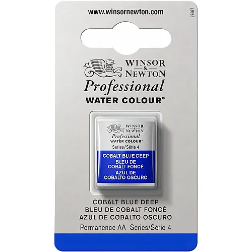 Winsor & Newton Professional Water Colour Aquarellfarbe Kobaltblau Dunkel - 1/2 Napf