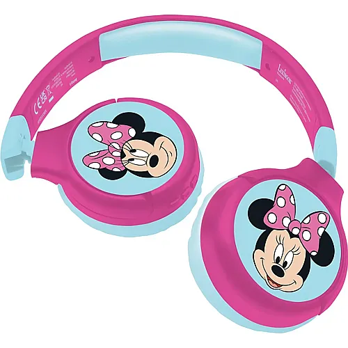 Lexibook Minnie Mouse 2in1 Bluetooth- und Kabelanschluss, faltbare Kopfhrer mit sicherer Lautstrke