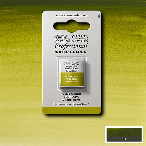 Winsor & Newton W&n Prof. Water Colour 1/2 N�pfchen Olivgr�n