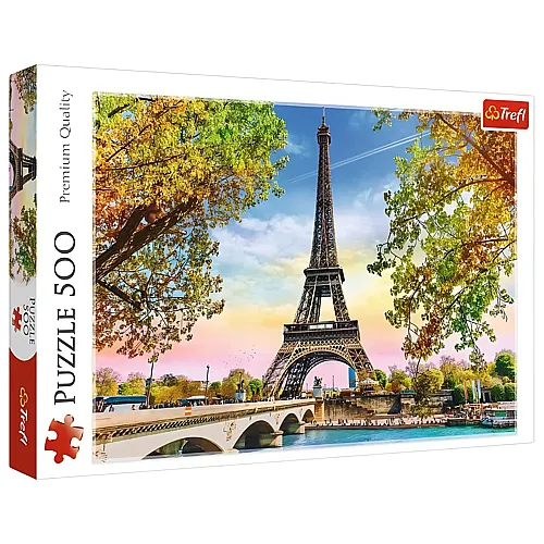 Trefl Puzzle Romantische Sicht auf den Eiffelturm (500Teile)