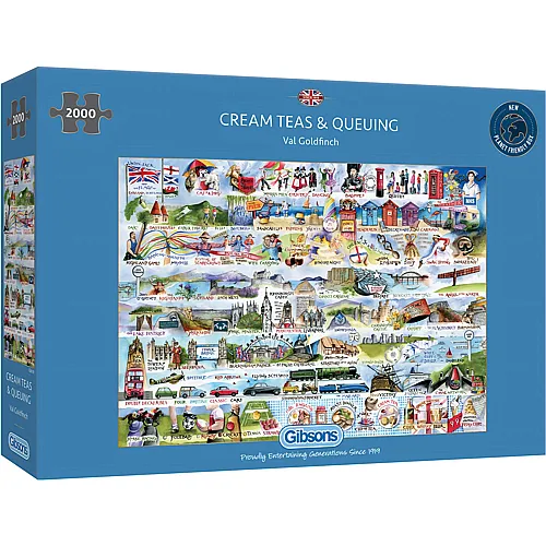 Gibsons Puzzle Cream Teas & Queuing - 2000 Teile