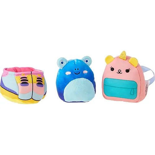 Squishmallows Squishville SQM0319 Schulanfang-Set, 5,1 cm, Pl�sch und Zubeh�r, Spielzeug f�r Kinder, Mehrfarbig