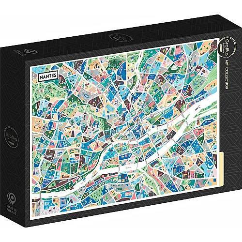 Grafika Puzzle Carte de Nantes - 1000 Teile