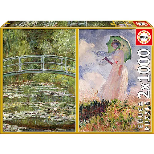 Educa Puzzle Claude Monet 2er Set Seerosen (1000Teile)