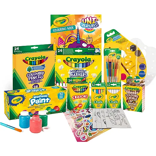 Crayola Mega Mal- und Ausmal-Set mit Stickern