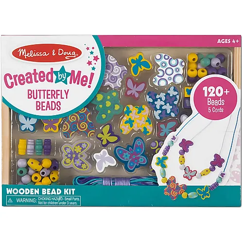 Melissa & Doug Wooden Bead Set-Butterfly Friends