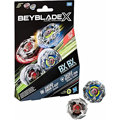 Beyblade X Dual Pack Tackle Goat 2-70N & Sword Dran 3-60F