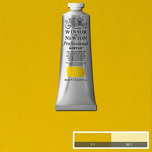 Winsor & Newton W&n Prof. Acrylfarbe 60ml Tube Echtgelfb Mittel