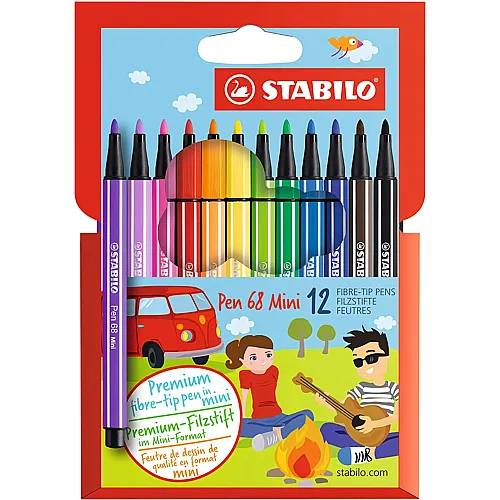 Stabilo Premium-Filzstift Pen 68 Mini - 12 Teile