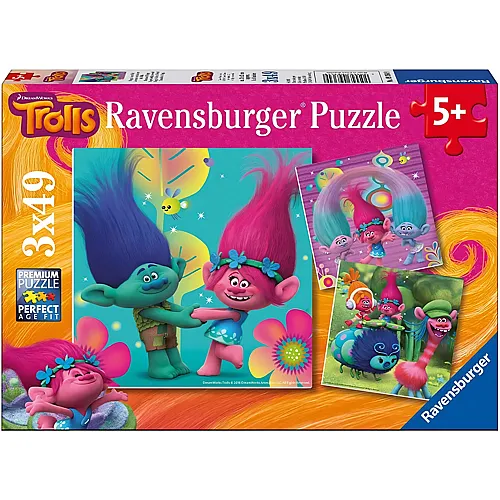 Ravensburger Puzzle 3in1 Trolls - 49 Teile