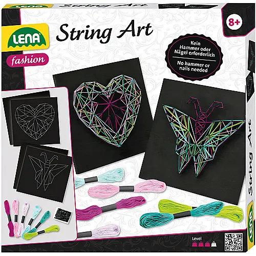 LENA String Art Schmetterling & Herz
