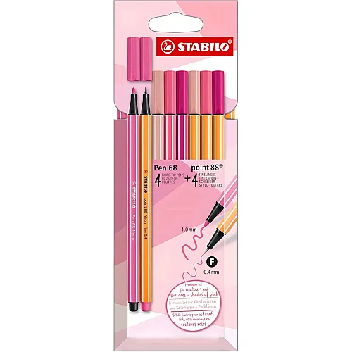 Stabilo Pen 68&Point 88 Shade of pink