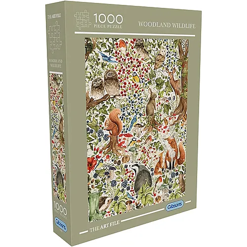 Gibsons Puzzle The Art File Wildtiere im Wald - 1000 Teile