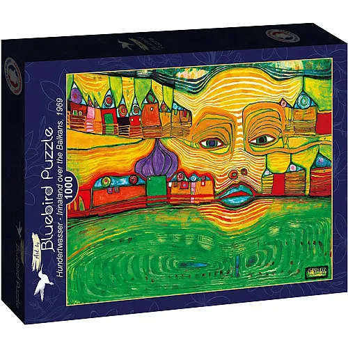 Bluebird Puzzle Friedensreich Hundertwasser Irinaland over the Balkans, 1969 - 1000 Teile