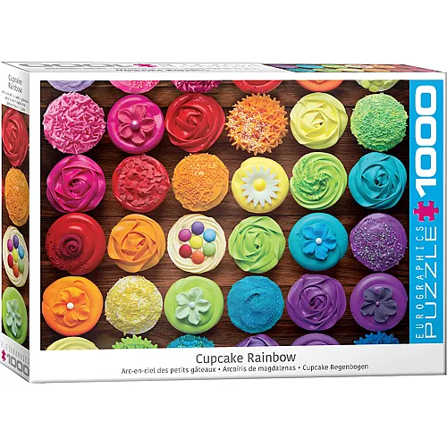 Eurographics Puzzle Cupcake Rainbow - 1000 Teile