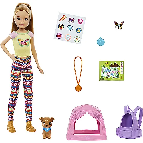 Barbie It takes two! Camping Spielset mit Stacie Puppe und Hndchen