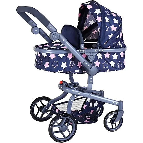Knorrtoys Puppenwagen Boonk star blue pink