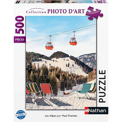 Nathan Puzzle Collection Photo d'Art Die Alpen - Paul Fuentes Design (500Teile)
