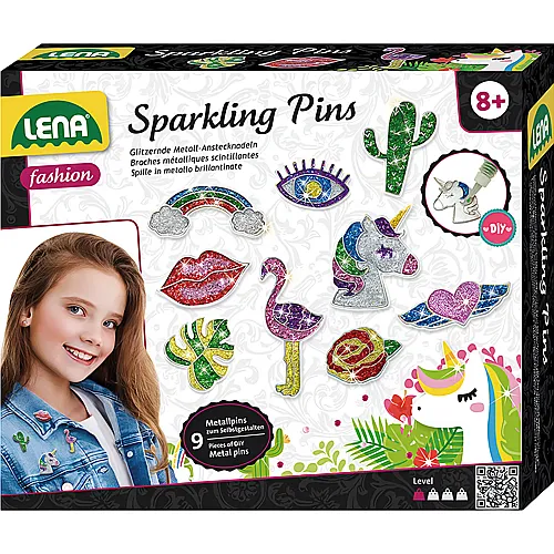 Lena Metal Sparkling Pin