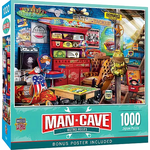 Master Pieces Puzzle Man Cave Nostalgie - 1000 Teile