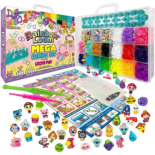 Webstuhl mit 5600 Gummibndern - Charms, Perlen