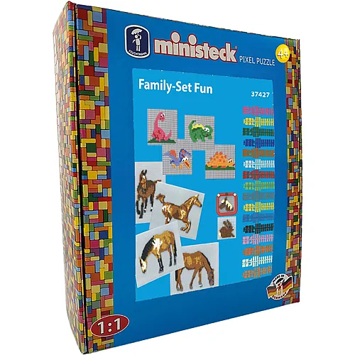 Ministeck Familien-Set Platten, Vorlagen, Mosaiksteinchen - 1800 Teile