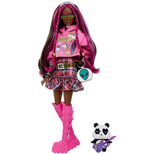 Barbie Extra Puppe Pop Punk mit pinken Haaren