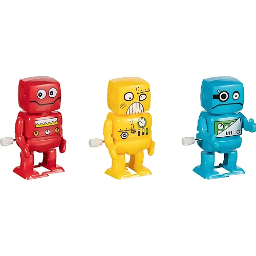 Goki Roboter Zum Aufziehen 3-fach Sort. 12er Set, Aus Kunststoff