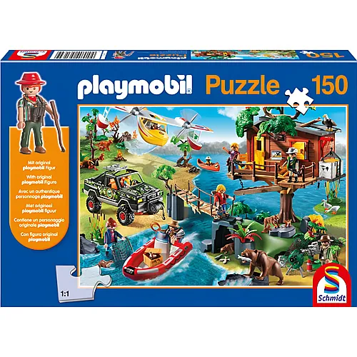 Schmidt Puzzle Baumhaus inkl. Playmobil-Figur (150Teile)