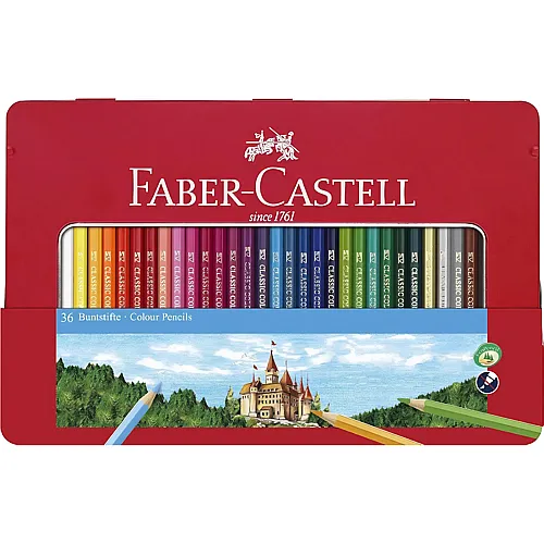 Faber-Castell Farbstifte Hexagonal Metalletui (36Teile)