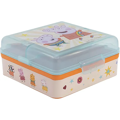 Stor Peppa Pig Guadratische Sandwich Box mit mehreren F�chern