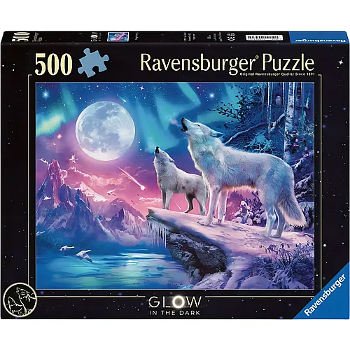 Ravensburger Puzzle Wolf im Nordlicht (500Teile)