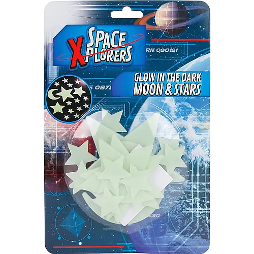 Van Manen Sterne fluoreszierend Glow in the dark, Mond und Sterne