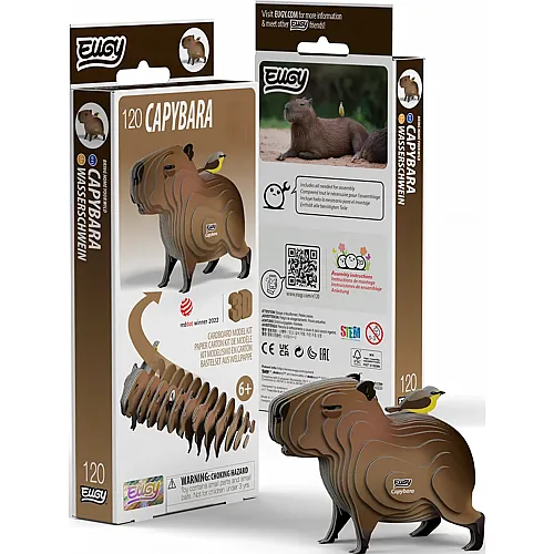 Eugy 3D Karton Figuren Wasserschwein